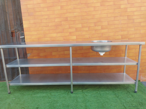 Mesa Industrial Inox Pia Assepsia (Usado)