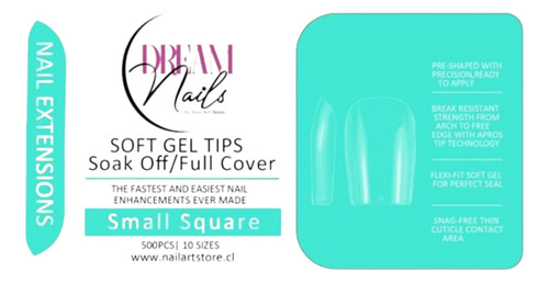 Tips Soft Gel - Small Square - Dream Nails (500pcs)
