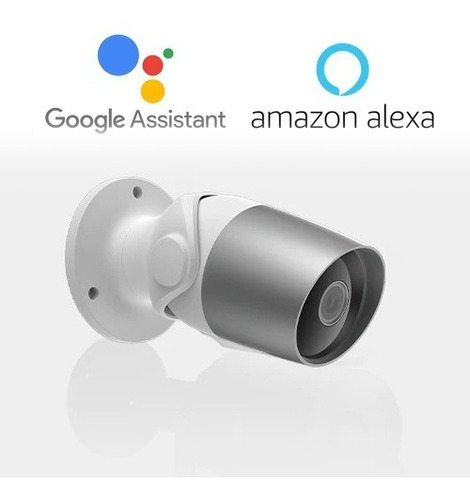 Cámara Ip Wifi De Exterior Full Hd Google Home Y Alexa Color Gris