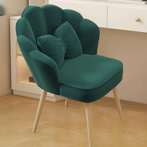 Sillón De Tocador Con Cojín Decorativo, Asiento Tapizado