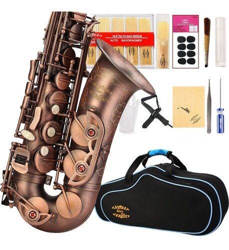 Saxofon Alto Color Bronce Glory Con Funda Y Accesorios (xmp)