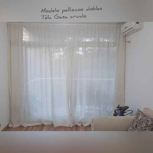 Cortinas Para Sistema De Riel En Gasa De Algodón. 