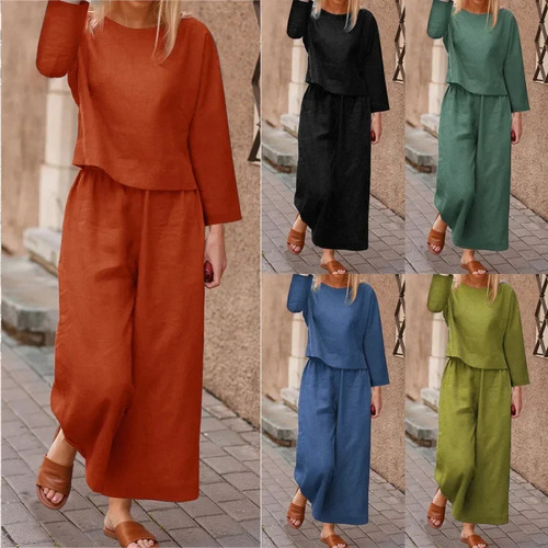 Conjunto Elegante Casual De Pantalón Para Mujer En Color Lis