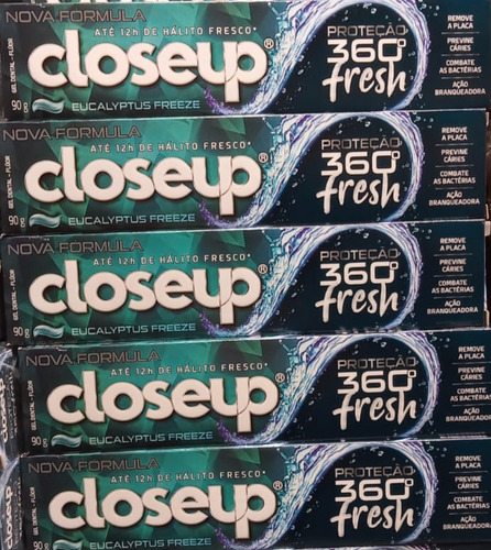 Closeup Proteção 360º Fresh Eucalyptus Freeze 90g Kit C/36