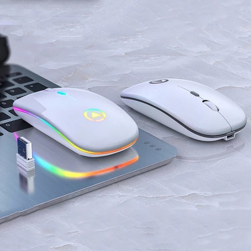 Mouse Optico Inalambrico 2,4ghz Recargable Gaming