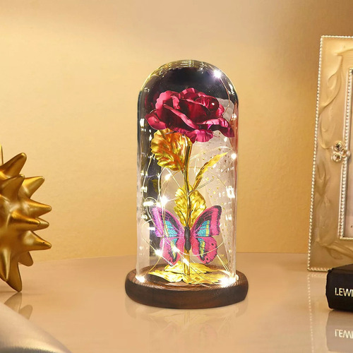 Lámpara De Cristal Con Forma De Mariposa Rosa, Regalo De Ani