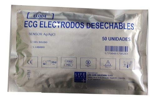 Electrodos Ecg Electrocardiograma Pqte X 50 Unds