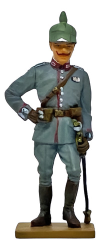 Miniatura Soldado Chumbo Prussian Lieutenant 1914 Delprado Azul-aço