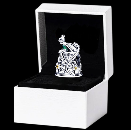 Dije Charm Campanita Hada Peter Pan Cadena Collares Plata Plateado