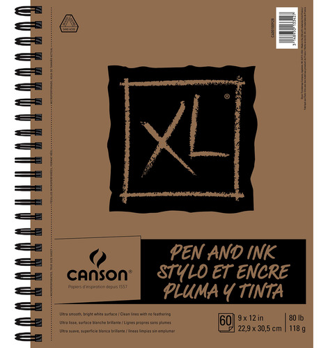 Cuaderno Dibujo Canson Xl Series Pen&ink 60 Hojas-23x30.5cm