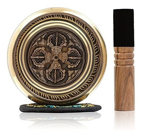 Cuenco Tibetano 11.4cm Doble Vajra Para Yoga Meditacion