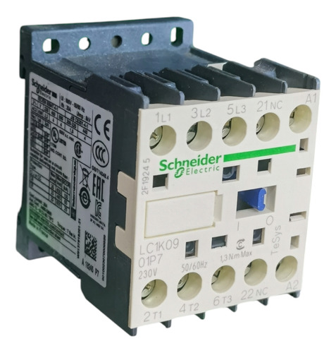 Contactor Schneider Lc1k0901, Bobina 220vac, 1nc, 9a