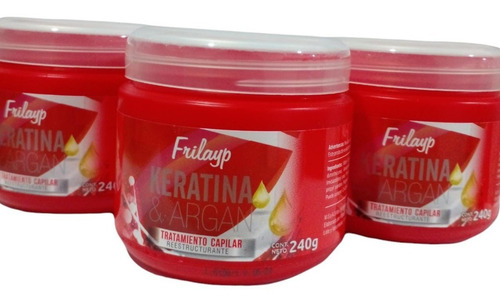 Mascara Baño De Crema Keratina Y Argan Frilayp X 240