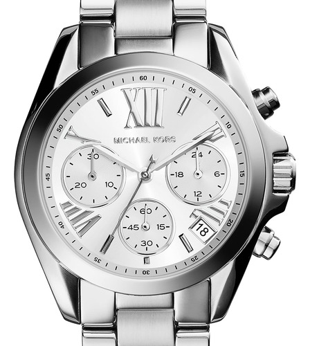 Reloj Mk Mini Bradshaw Plateado Para Mujer