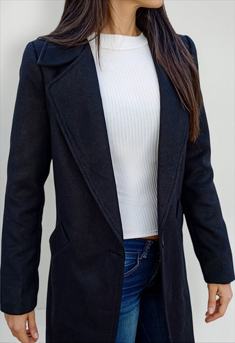 Tapado Mujer Forrado Paño Alta Calidad Saco Elegante Sastre