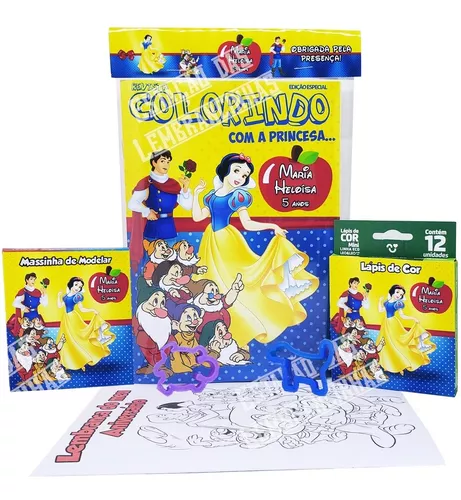 2 livros infantis colorir Moana Disney com lápis de cor + massinha