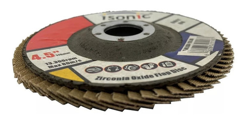 Disco Flap Para Pulir 4 1/2 Grit 120 Por 5 Unidades Isonic