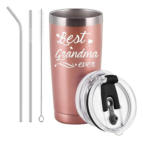 Vaso Viaje Con Popote Para La Mejor Abuela Del Mundo Regalo