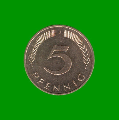 Moneda De Alemania 5 Pfennig, Año 1981 ( J ), Estado Usada.