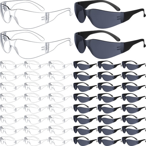 Paquete De 48 Gafas De Seguridad Transparentes A Granel, Gaf