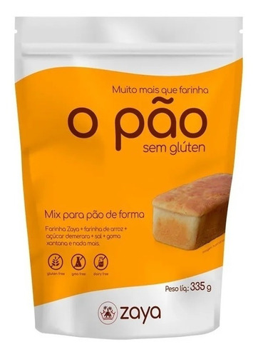 Pré-mistura de mistura para pão de forma Zaya sem glúten integral 335 g