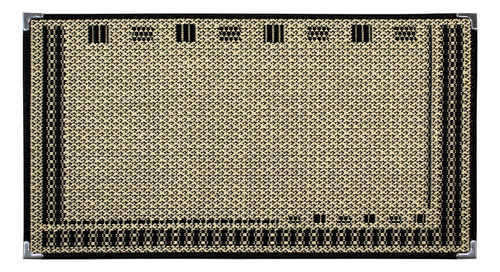 Tapete 0,50x0,80 Capacho Sala Sisal Sem Pelo Ótima Qualidade Cor Preto Desenho Do Tecido S-583-preto