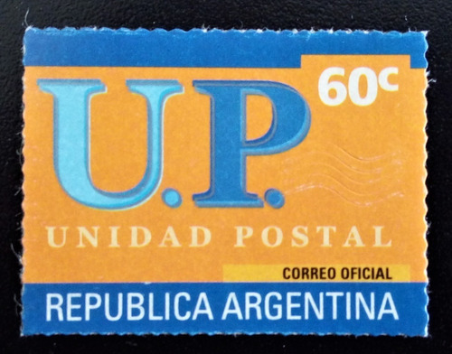 Argentina, Sello Up Gj 3124 60c Brill Fass Gris Mint L14817