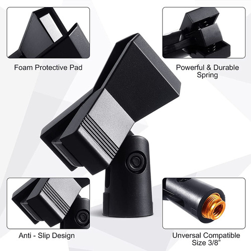 Soporte De Clip Para Micrófono De 4 Piezas Con 4 Adaptadores