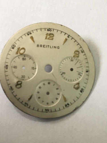 Breitling Crono Mostrador De Relogio De Pulso Antigo