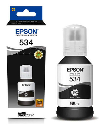 Botella De Tinta Negra Epson T534 T534120-al