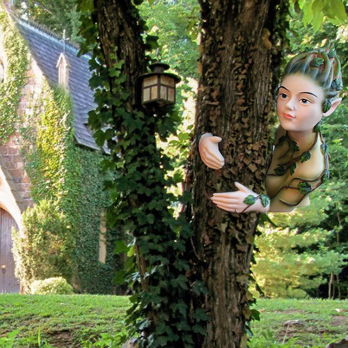 Escultura De De Hadas Hugger, Estatua De Jardín, Arte De