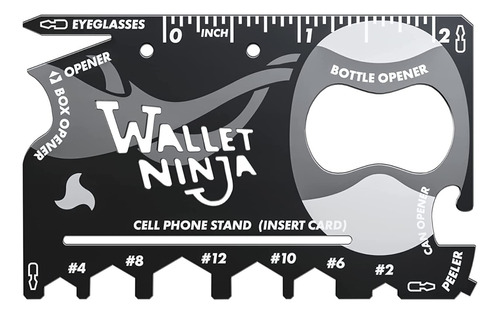 Cartão Multi Ferramentas Carteira 18 Em 1 Ninja Wallet Aço