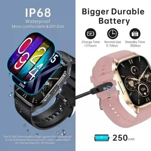 Smartwatch Glucosa Reloj G-tide S3 Pro Amoled Prueba De Agua Oro Lisa Rosa Oro