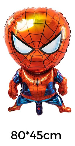 Kit 6 Balões Homem Aranha + Redondo + Estrela + Numero Azul E Vermelho 3