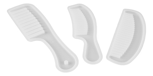 Juego De 3 Moldes Para Peinar, Silicona, Translúcida, Con Di