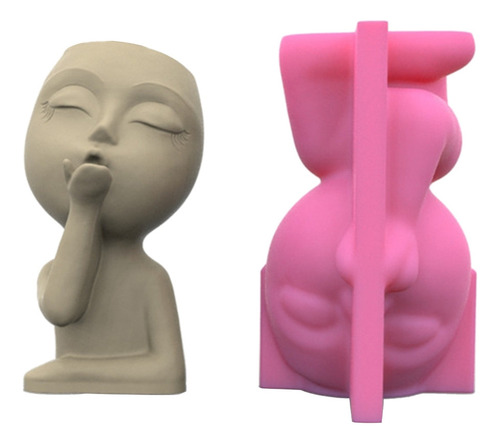 . Molde De Silicona Con Forma De Muñeca Con Rostro Humano,
