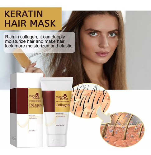 A Mascarilla Capilar De Colágeno Para Cabello Seco Y Dañado