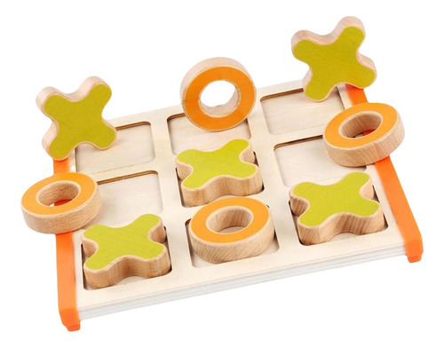 Toe Game Xo Blocks Puzzle Madera Inteligente Ocio Clásico