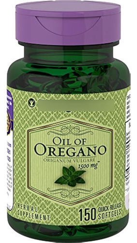 Piping Rock Oil Of Oregano Oreganum Vulgare 1500 Mg 150 Cáps