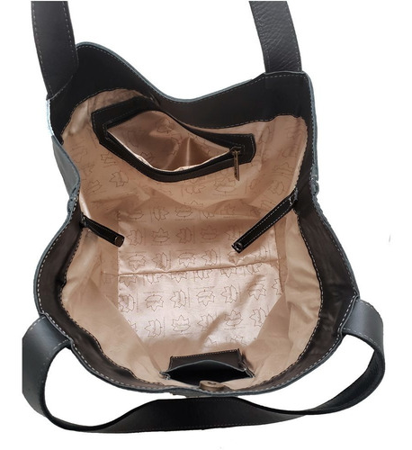 Bolsa Drilean 100% Em Couro - Bg 001 Mandala Cor Preto