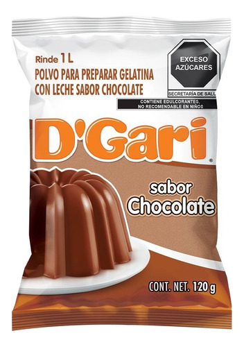 Polvo Para Preparar Gelatina D' Gari De Leche Sabor Chocolat