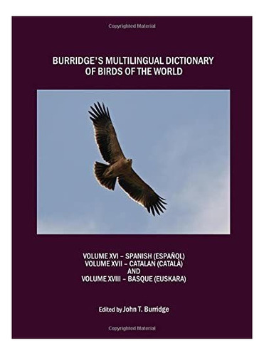 Libro Burridges Multilingual Dictionary Of Birds Of The Worl