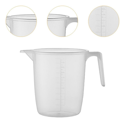 Taza Medidora Transparente, Resistente, Fácil De Limpiar,
