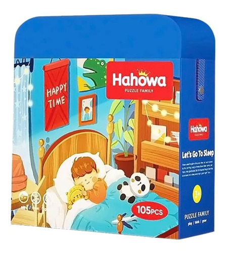 Imagen 2 de 6 de Rompecabezas 105pcs Puzzle Hora De Dormir Con Bolso De Viaje