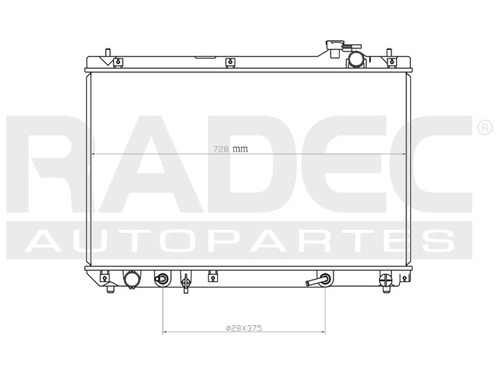 Radiador  Highlander 01-03 V6 3.0 Lts Automatico