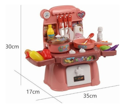 Jj [u Cocina Cocinita Infantil Luz, Sonido Y Agua 24 Piezas