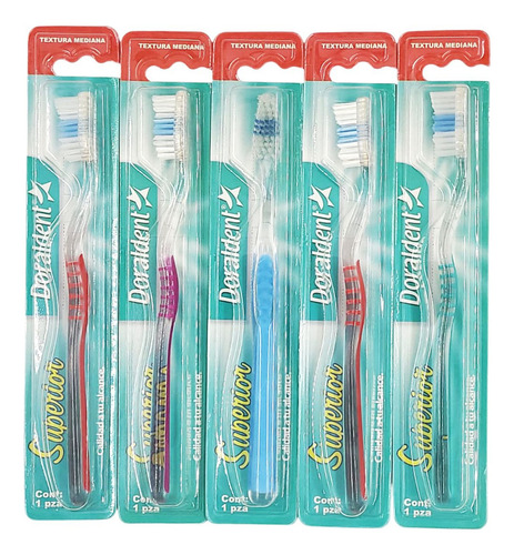 Cepillo Dental Doraldent Superior 10 Piezas Color Arcoíris