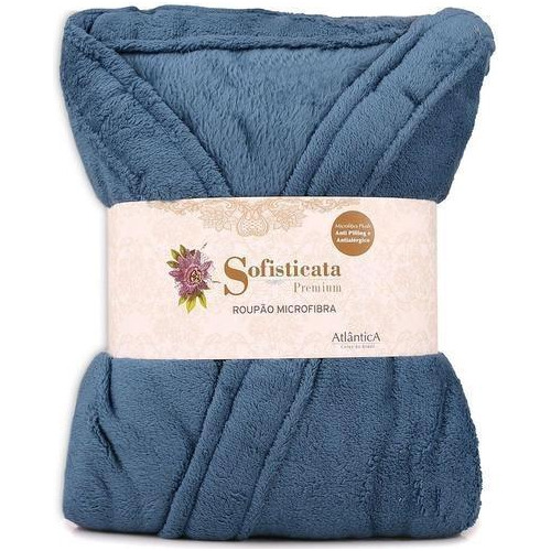 Roupâo Microfibra Kimono Sofisticata Jeans Gg Atlântica