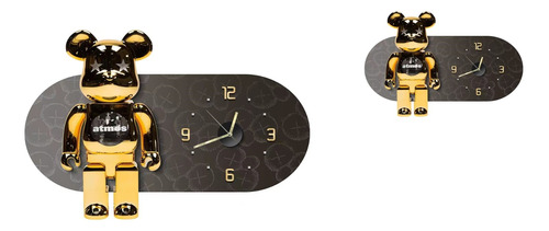 Reloj De Pared Grande Horizontal  Bearbrick/ Oso Malvado