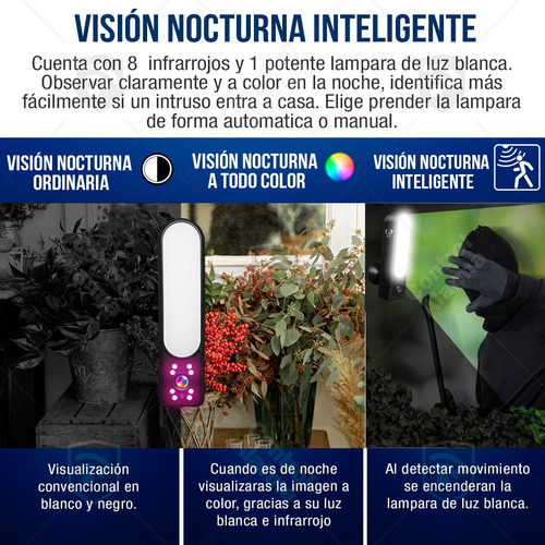 Imagen 6 de 10 de Camara Wifi Ip Full Hd Exterior Video Seguridad Nube Lampara